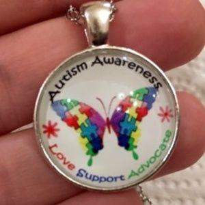 Autism Awareness Necklace, NWOT